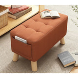 shoe change stool at home door, simple small square stool with solid wood, small bench in living room, coffee table stool