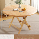 Foldable Dining Table Sturdy Folding Desk for Kitchen Restaurant Furniture No Assembly Needed Study Office Desk Strong Stable