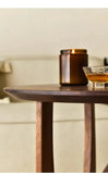 Nordic Solid Wood Sofa Side Coffee Table Corner Living Room Round Small Apartment Household Black Walnut Wooden Round Tables