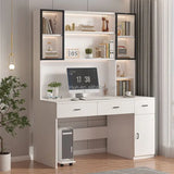 High-quality Simple Children's Study Table Wooden Desk with Bookcase Bookshelf Office Computer Desk Student Study Table