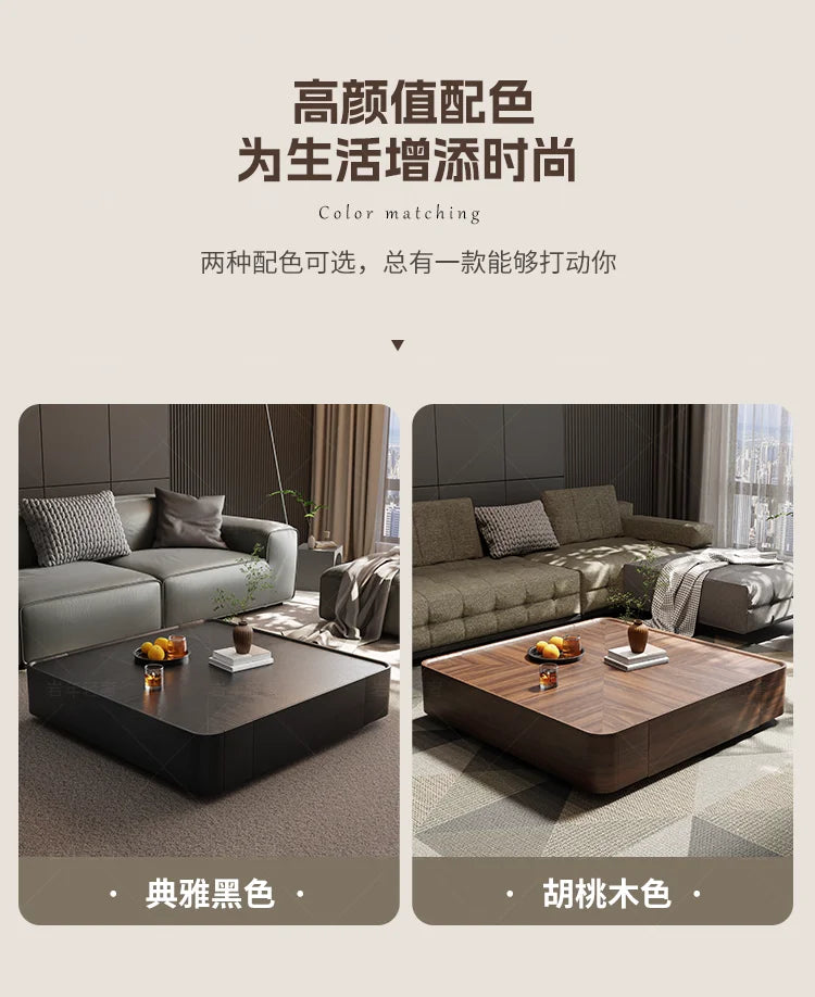 Modern Wood Coffee Table Storage Drawers Space Saving Simple Coffee Table Minimalist Center Mesa Auxiliar Living Room Furniture