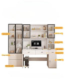 High-quality Simple Children's Study Table Wooden Desk with Bookcase Bookshelf Office Computer Desk Student Study Table