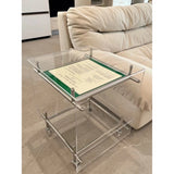 Nordic acrylic small coffee table mobile cart Internet celebrity light luxury high sense medieval bedside table sofa side