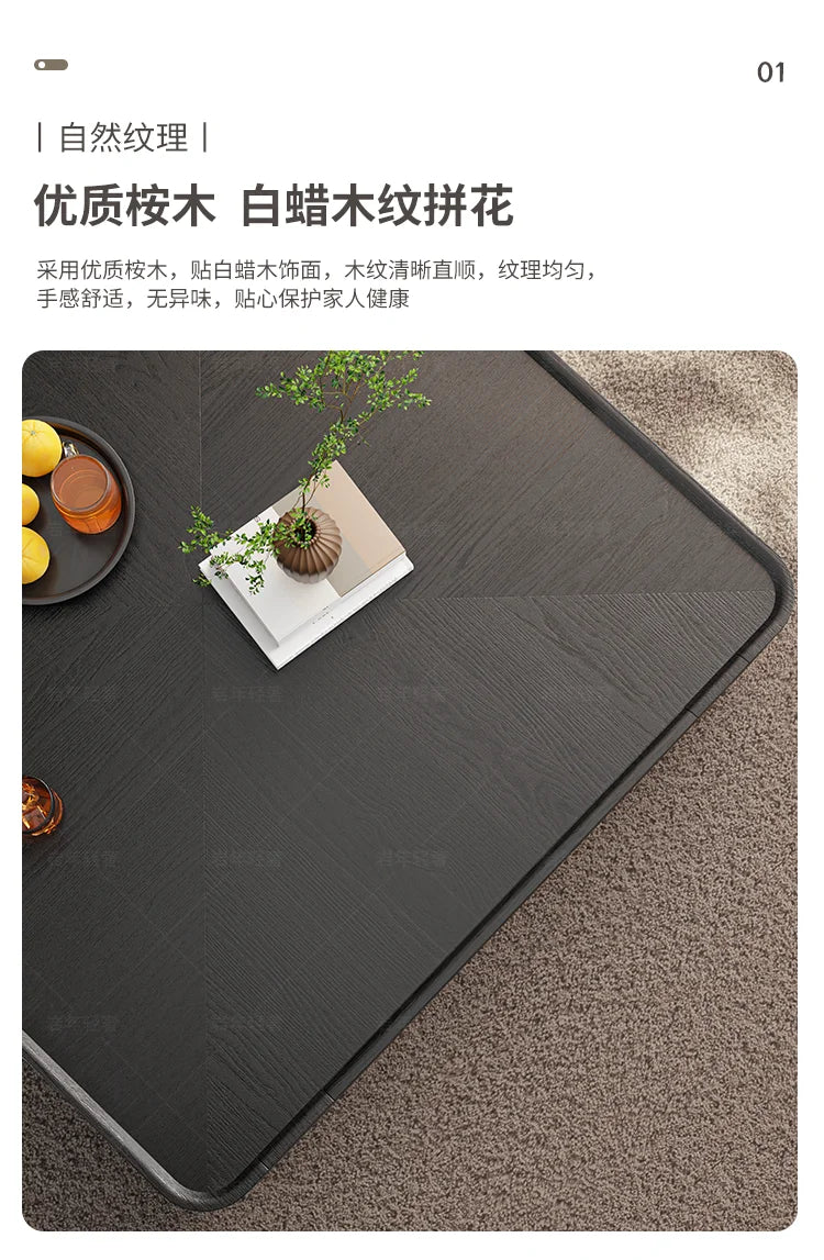 Modern Wood Coffee Table Storage Drawers Space Saving Simple Coffee Table Minimalist Center Mesa Auxiliar Living Room Furniture