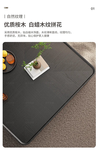 Modern Wood Coffee Table Storage Drawers Space Saving Simple Coffee Table Minimalist Center Mesa Auxiliar Living Room Furniture