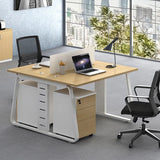 Office Furniture Computer Table Design Executive Modern Desk With Cabinet And Drawers Large Storage Space Workstation For Staff