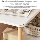 Sofa Side Table Living Room Side Cabinet Tea Coffee Table Bedside Desk Movable 2-layer Corner Gap Storage Cabinet Square Desk