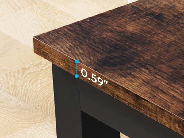 Tribesigns Dining Table, Industrial Kitchen Table for 6-8 Person, Rectangular Dinner Table for Dining Room