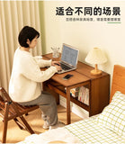 Folding Desk Computer Table Office Desk Student Home Small Desktop Solid Wood Bedroom Bedside Writing Workstation