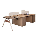 Office Furniture Computer Table Design Executive Modern Desk With Cabinet And Drawers Large Storage Space Workstation For Staff