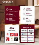 VASAGLE Side Table, Small Round End Table with Lower Shelf, Nightstand for Small Spaces, Living Room, Bedroom