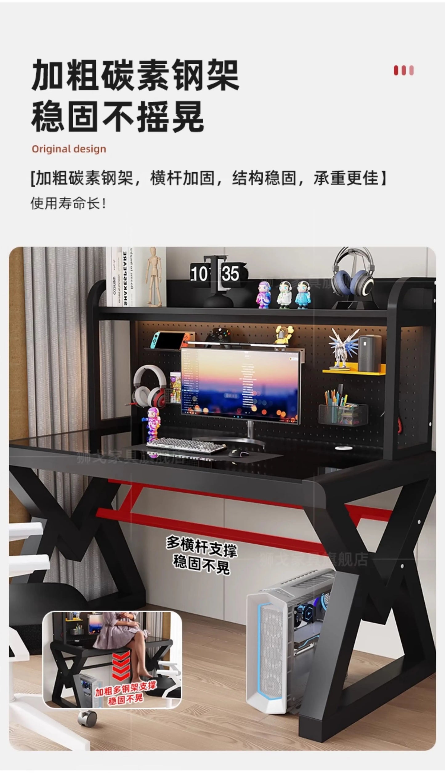 Aesthetic Funny Computer Table Storage Modern Gaming Designer Computer Table Stainless Steel Bureau Meuble Home Furniture