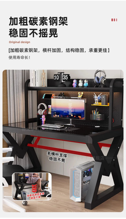 Aesthetic Funny Computer Table Storage Modern Gaming Designer Computer Table Stainless Steel Bureau Meuble Home Furniture
