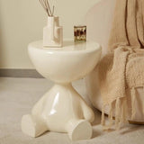 Side End Table Flat Head Figurine Small Cartoon Statue Ornament Sofa Edge Table for Household Coffee Table Living Room Corner