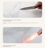 Italian Light Luxury Coffee Table for Office High-end Rock Board Smooth Tables Cream Style Unique Oval Side Table for Apartment