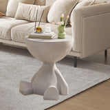 Creative Flat Coffee Table Cream Style Home Living Room Sofa Side Table Bedside Small Table Movable Small Round Table Corner