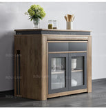 Modern Extendable Dining Table Rectangle Sideboard With Storage