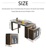 Modern Extendable Dining Table Rectangle Sideboard With Storage