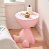 Side End Table Flat Head Figurine Small Cartoon Statue Ornament Sofa Edge Table for Household Coffee Table Living Room Corner