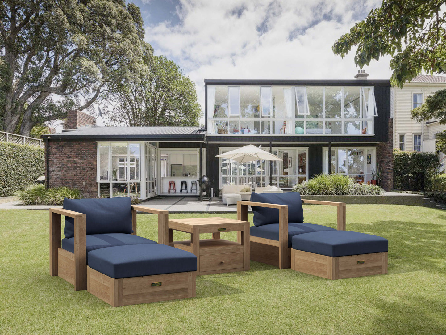 SET-154 COPACABANA MODULAR DEEP SEATING SET