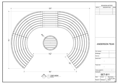 SET-811 CIRCULAR MODULAR DEEP SEATING