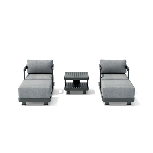 SET-905-AL 5-PC GRANADA ALUMINUM DEEP SEATING