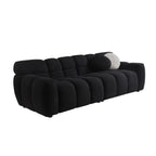 87.4 Length ,35.83inch Deepth ,human Body Structure For USA People, Marshmallow Sofa,boucle Sofa ,3 Seater, Black BOUCLE