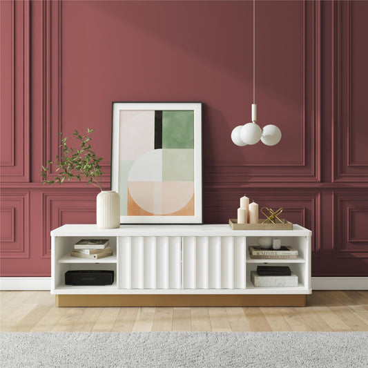 Rene Modern Scalloped TV Stand For TVs Up To 65inch