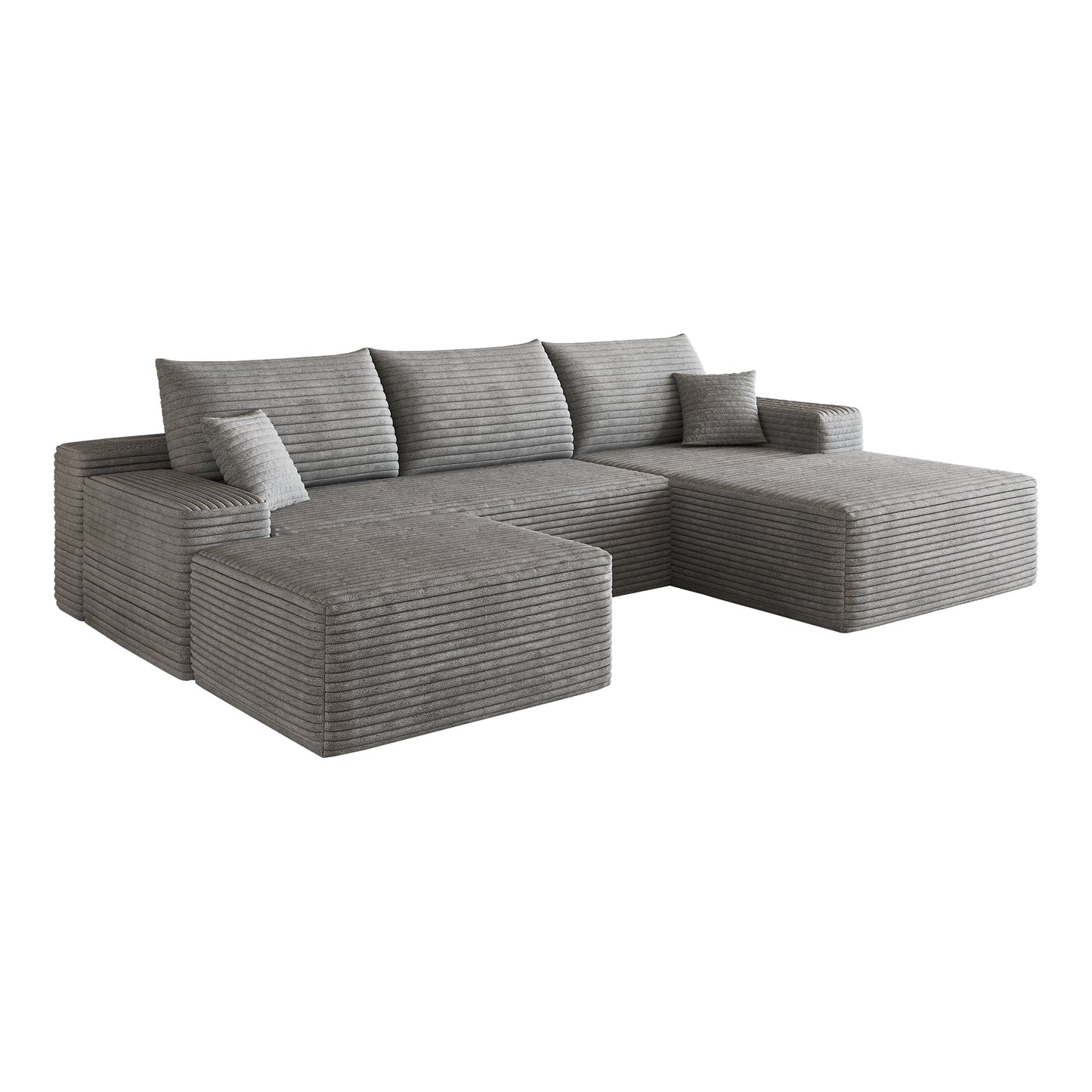 107" Cloud Sectional Sofa with Ottoman
