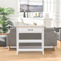 Console Table Industrial Desk with Drawer Bottom Shelf & Large Tabletop for Entryway or Living Room