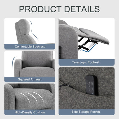 Recliner Chair PU Leather Recliner Sofa No Massage