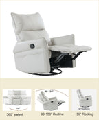 360  Swivel Rocking Recliner Chair, Nursery Glider, Modern Small Rocker