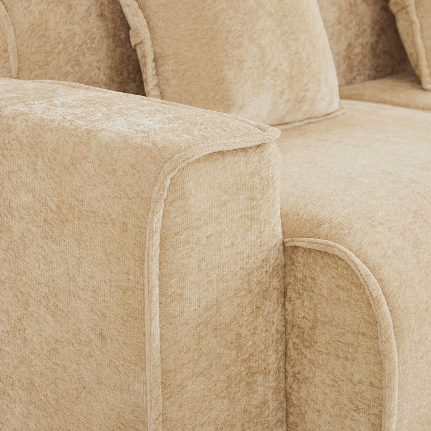 Streamlined Design Modular 2-Seat L Shape Sectional Sofa