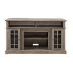 Classic TV Media Stand Modern Entertainment Console For TV Up To 65 With Open And Closed Storage Space, Gray Wash