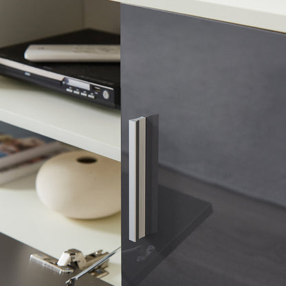 FashionTV Stand,TV Cabinet,entertainment Center TV Station,TV Console,console With LED Light Belt, Light Belt Can Be Remote Control,with Cabinets,open Cells,for The Living Room,bedroom,white Dark Gray