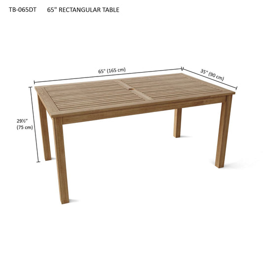 BAHAMA 65" RECTANGULAR TABLE