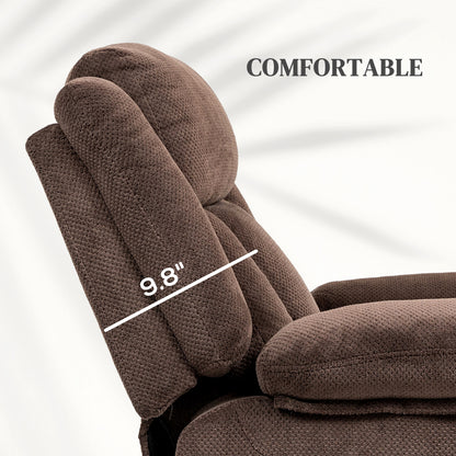 Power Lift Recliner Chair with Massage and Heat, Electric Lift Chair with Side Pockets for Elderly, Brown