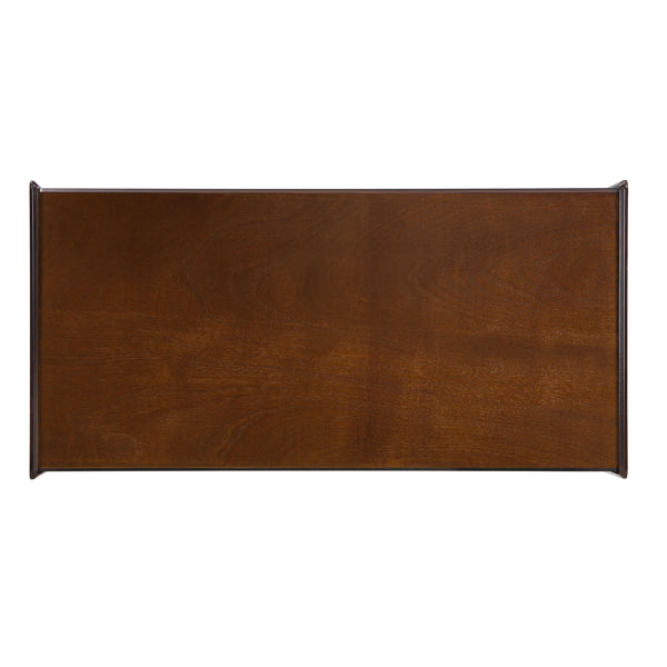 U-Can Modern Rectangle Coffee Table With 4 Drawers And 2 Display Shelves,  Wood Coffee Table With Fluted Style, Tempered Glass For Living Room