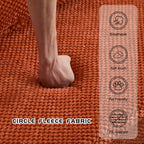 Compression Mahjong Sofa,Convertible Floor Sofa Bed,DIY Boneless Modular Sectional Sofa,No Assembly Required,Circle Fleece Fabric,Oversized 4 Seater With 2 Ottoman,Orange