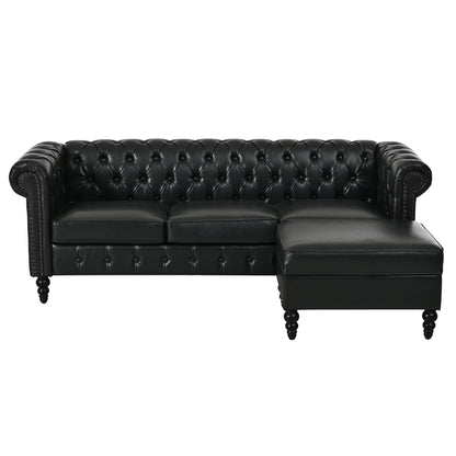 U-style 85" Modern 4-Seater L-Shaped Sectional Sofa
