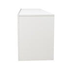 Modern White TV Stand, 20 Colors LED TV Stand W Remote Control Lights