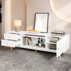 70 Inch TV Stand For TVs Up To 80 Inch, Minimalist TV Console Table With Drawers, Media Entertainment Center For Living Room, Bedroom