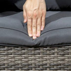 Patio Bistro Set, Porch Furniture With 360 Rotation & Rocking Function,, Gray