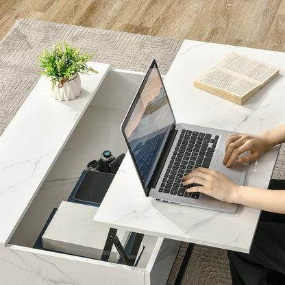 Modern Lift Top Coffee Table with Hidden Storage Compartment and Legs