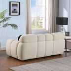 64.96 Length ,35.83inch Deepth ,human Body Structure For USA People, Marshmallow Sofa,boucle Sofa ,2 Seater, BEIGE BOUCLE