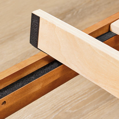 Solid Wood Bed Frame, Supported By Wooden Strips, Noise-free Design, No Need For Spring Box