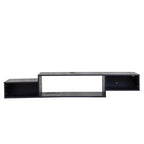 65.35in Wall Mounted Floating TV Stand With 20 Color LEDs And Charging Station