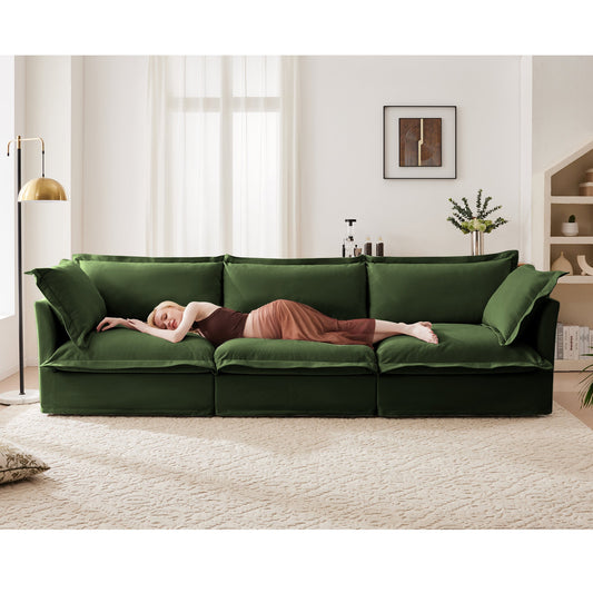Modern 3 Seater Slipcovered Sofa