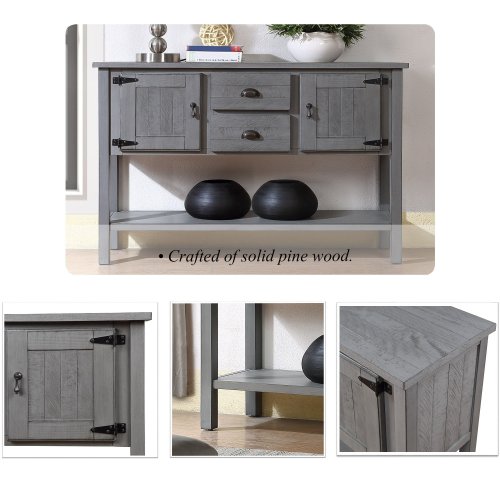48-inch Solid Wood Sideboard Console Table