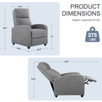 Recliner Chair PU Leather Recliner Sofa No Massage